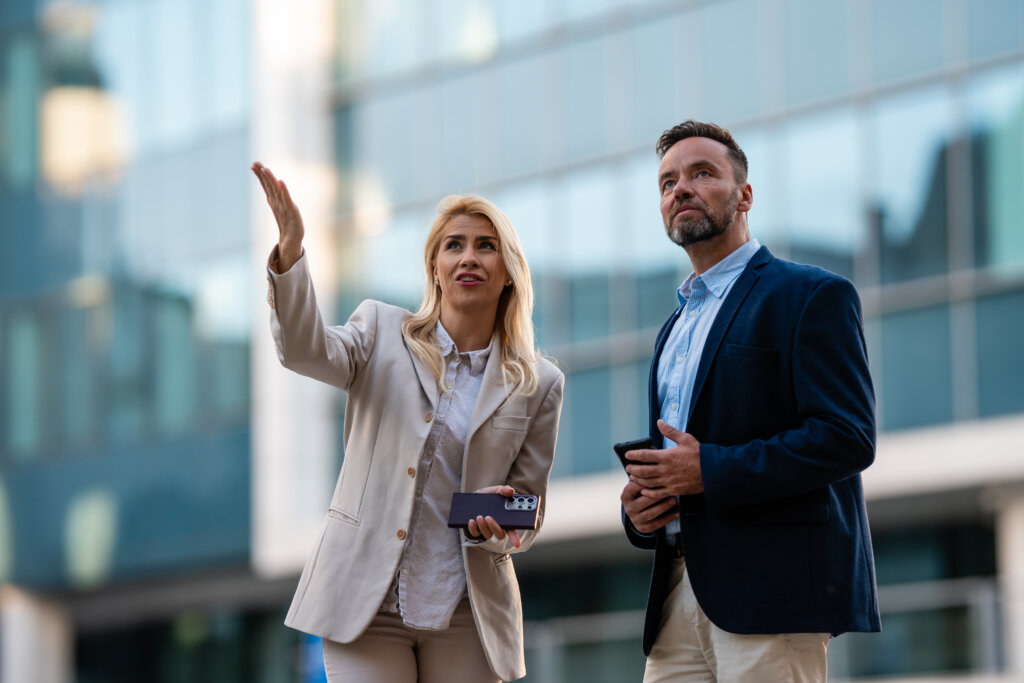 Commercial property owner and lender evaluating an office building for debt service coverage ratio